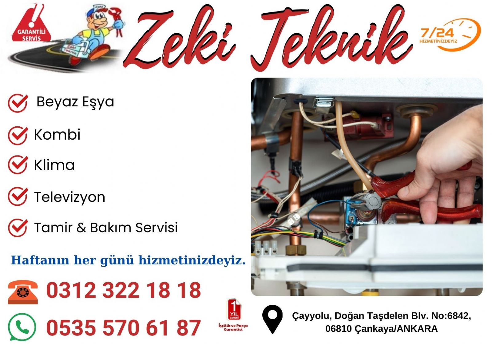 Çayyolu Kombi Servisi  
