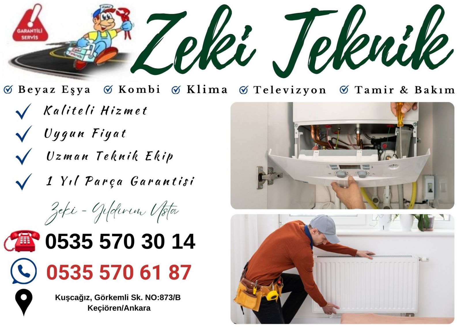 Kuşcağız Kombi Bakımı ve Petek Temizleme