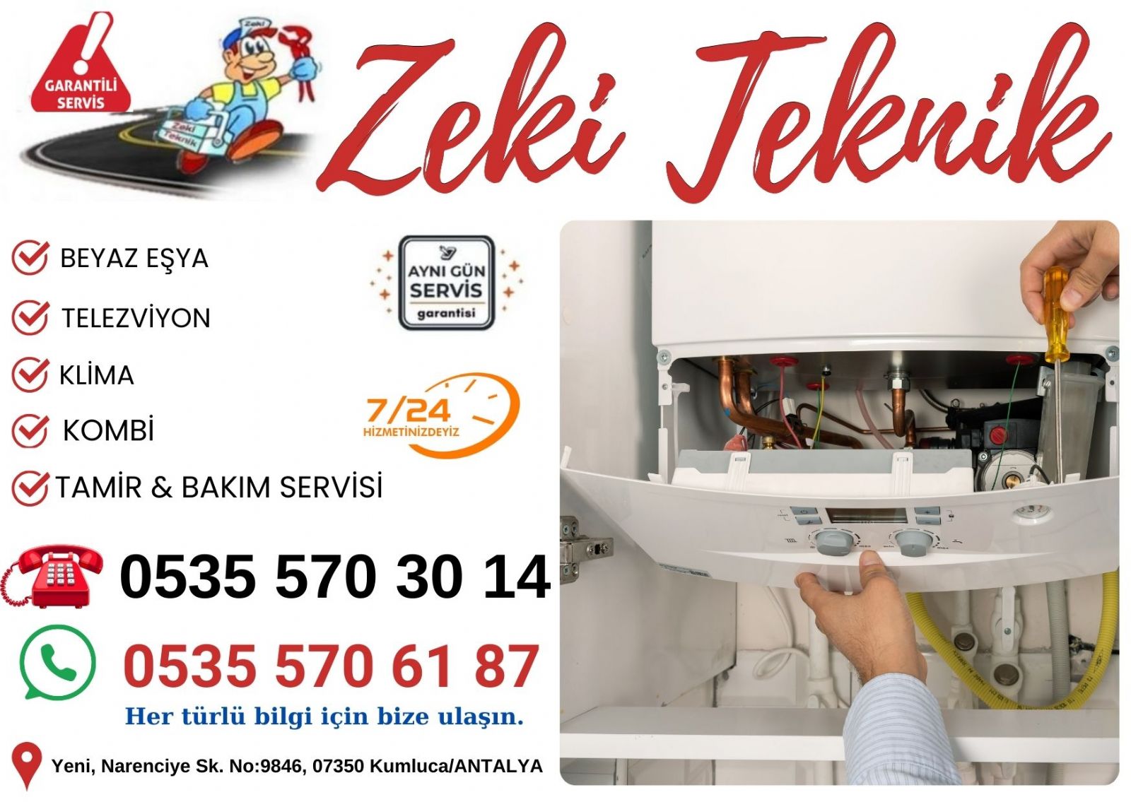Kumluca Kombi Bakımı Petek Temizleme