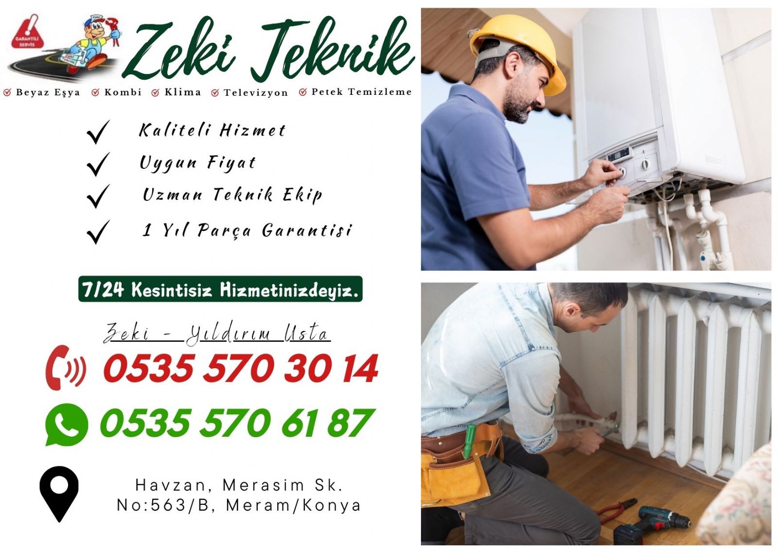Meram Kombi Bakımı ve Petek Temizleme