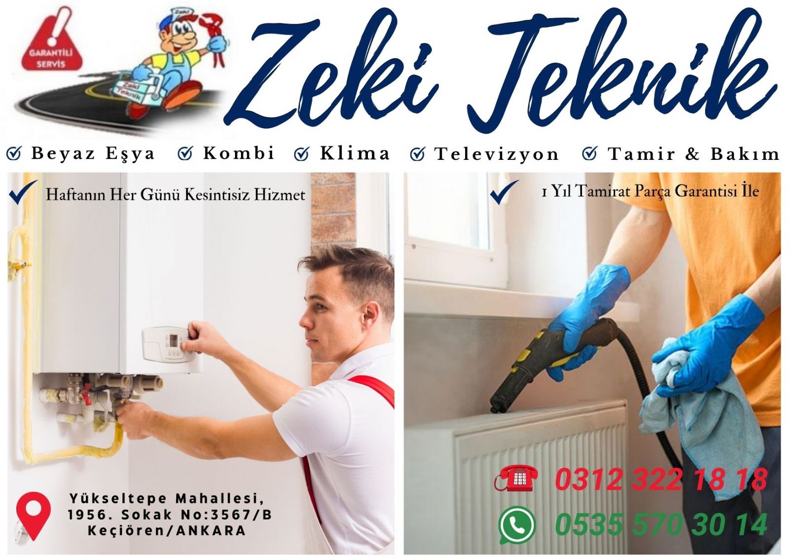 Yükseltepe Kombi Bakımı ve Petek Temizleme